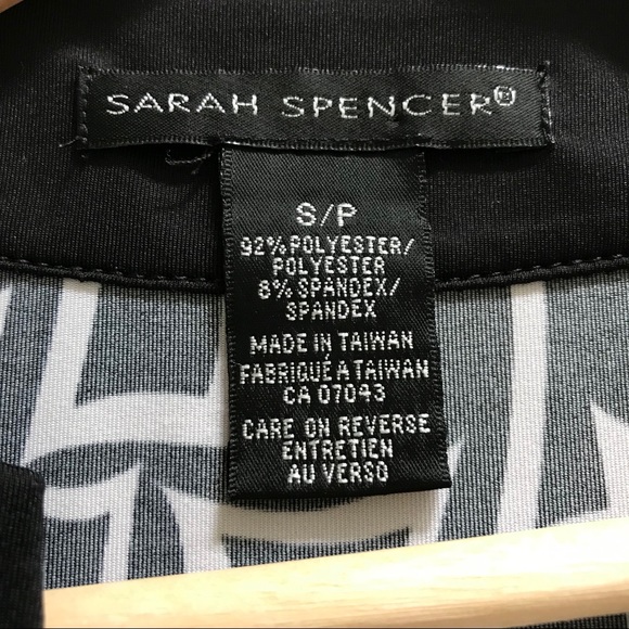 Sarah Spencer black & white tunic top - Picture 6 of 6